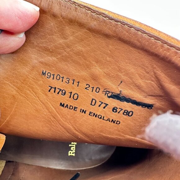 Ralph Lauren Men UK 10D US 10.5 D Brown Leather Itshide Commando England Boot - Picture 10 of 11